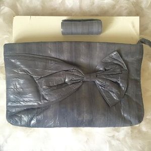 80’s Gray Eel Skin Clutch